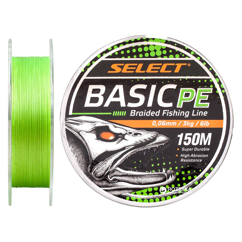 Шнур Select Basic PE 150m Light Green 0.06mm 6lb/3kg (1870.18.10) (m59476), фото 1