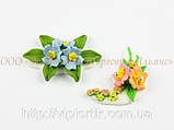 Прикраси для кулічів — Набір із квітів, курчат і метеликів, фото 7
