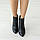 Чорні шкіряні черевики на підборах woman's heel жіночі з загостреним носком, фото 3