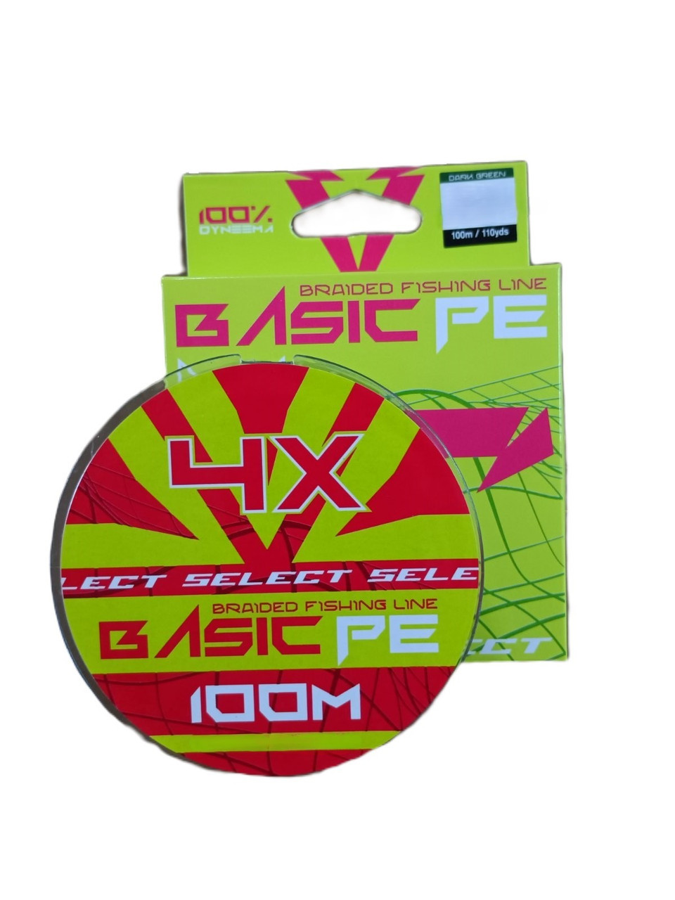 Шнур Select Basic PE Green 100m #0.6/0.10mm 10lb/4.8kg, фото 1
