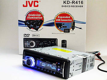 JVC KD-R416 DVD магнітола + USB+SD+AUX+FM (4x50W)