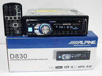 D830 DVD магнітола + USB + SD + AUX + FM (4x50W)