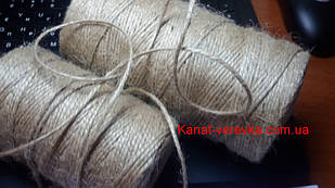 Нитка джутова 1.8 мм, котушка 0.4 кг