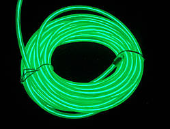 Холодний неон 2.2 мм. — світловий дріт 2-го кліт. Колір — трав'янисто зелений.