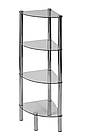 Полиця кутова скляна на 4 ярусу, фото 2