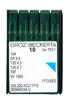 Иглы 134/DPX5/135X5 RS (SPI) Groz-Beckert 75 SES