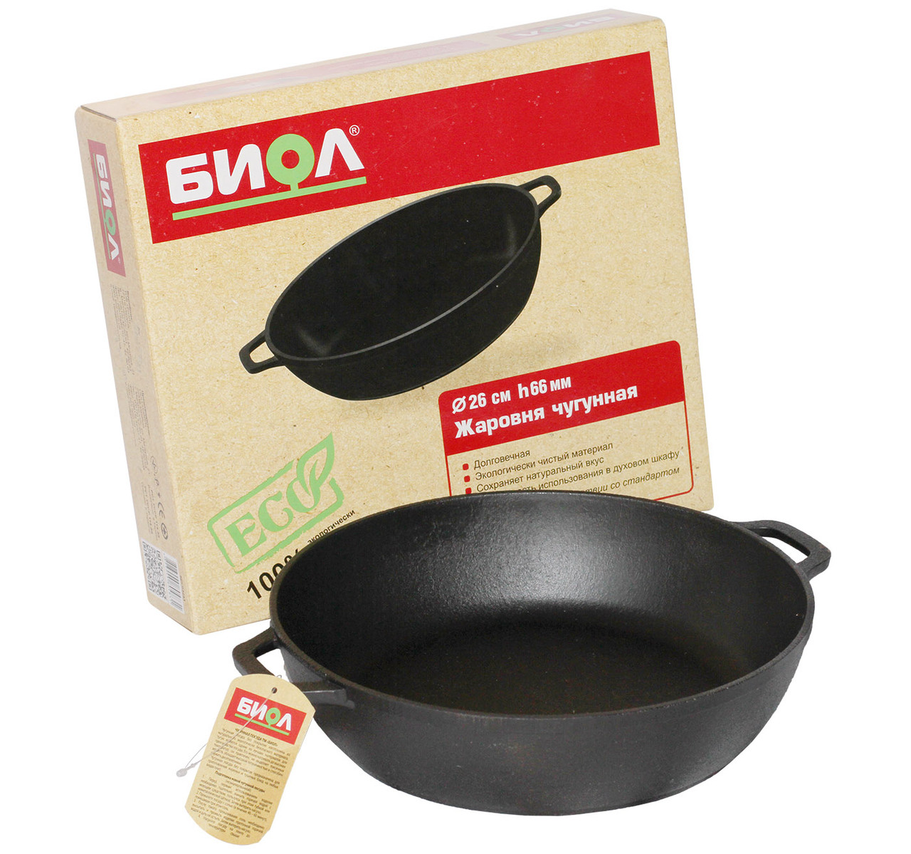 Жаровня чавунна 26 см Біол