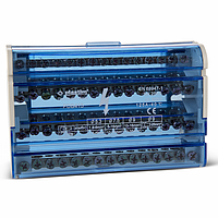 Крос-модуль 4×15, нульова шина в корпусі, монтаж на DIN рейку