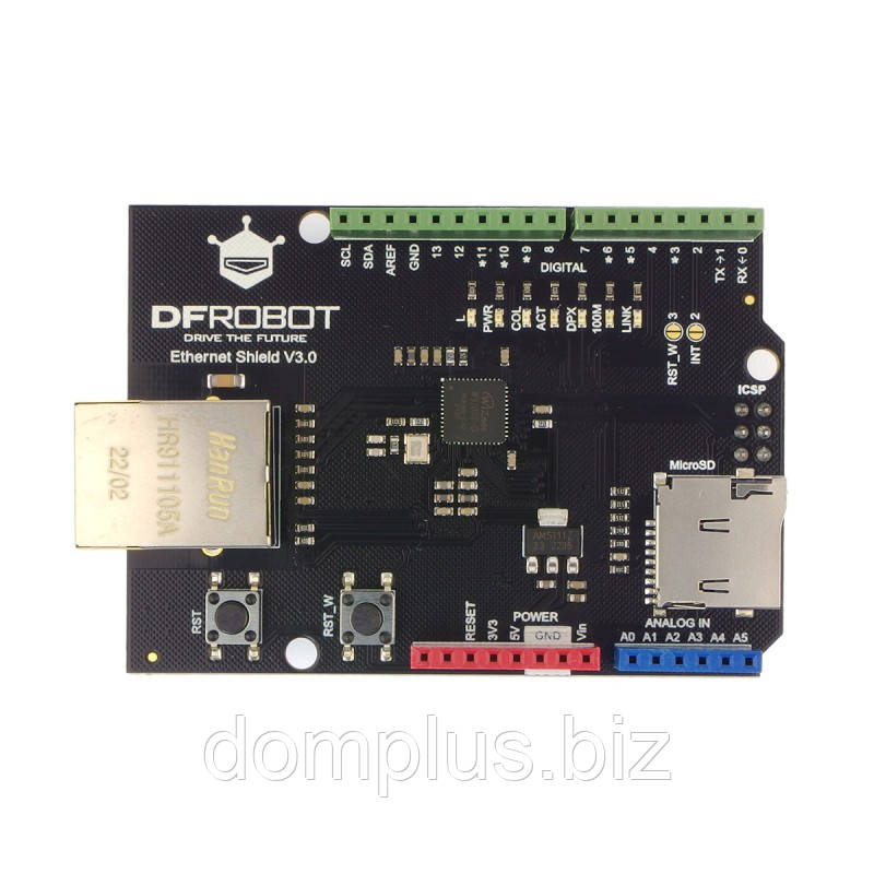 DFRduino Ethernet Shield V3.0 W5100S - розширення Ethernet для Arduino, фото 1