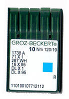 Иглы для промышленных швейных машин Groz-Beckert 1738A/71X1/287WH/16X95 120 R