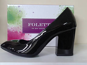 Класичні жіночі туфлі з лакованої шкіри від ТМ FOLETTI, фото 3
