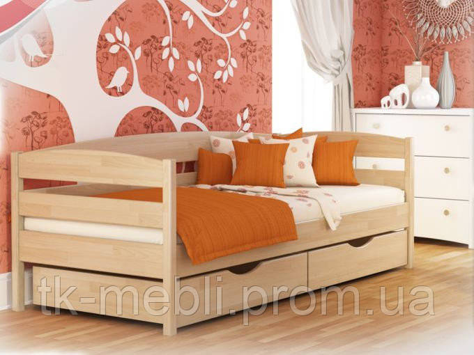 Ліжко односпальне дерев'яне Нота Плюс