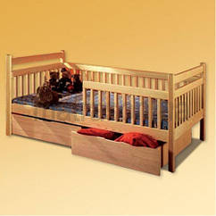 Ліжко односпальне дерев'яне Романське