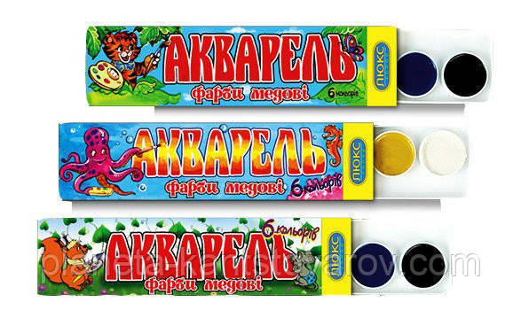 Акварель 6 кольорів 02001