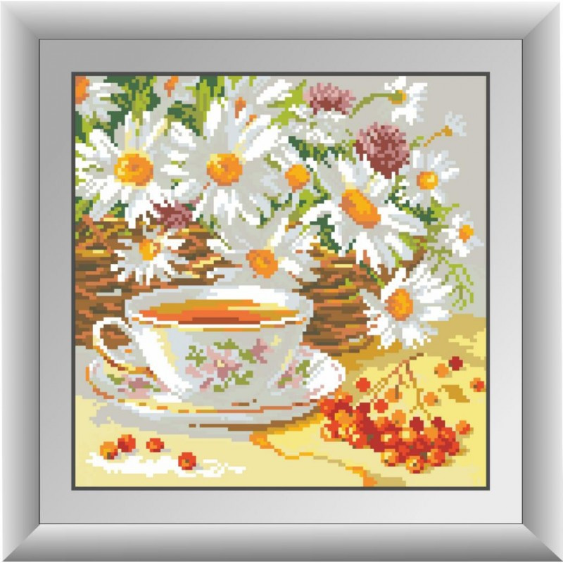 Алмазна мозаїка квадратним камінням Полуденний чай Dream Art 30277 (29 х 29 см)