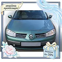 Накладки на решетку OmsaLine для Renault Megane II 2004-2006 хромированные защитные элементы для тюнинга KVI_12
