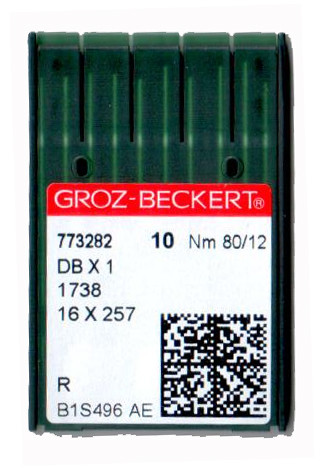 Голки для промислових швейних машин Groz-Beckert DBx1/1738/16x257/71x1 80 R