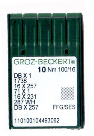 Иглы для промышленных швейных машин Groz-Beckert DBx1/1738/16x257/71x1 100 SES - фото 1 - id-p507661715