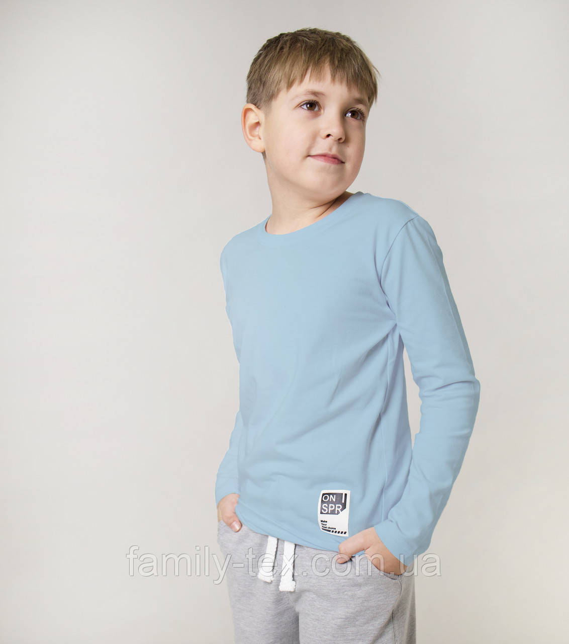 Лонгслів базовий Basic, SmileTime, блакитний 104, фото 1