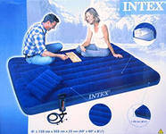 Intex 68759 Надувная кровать Queen Downy Royal Blue.