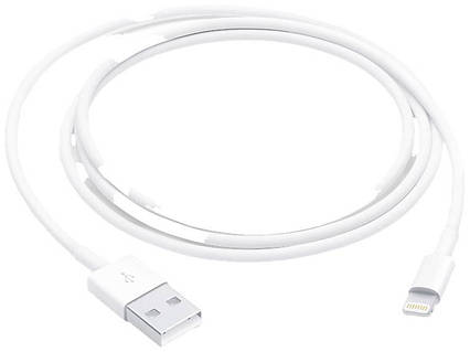 Кабель Apple USB USB 2.0 USB-A вилка, Lightning вилка 1,00 м белый MUQW3ZM/A