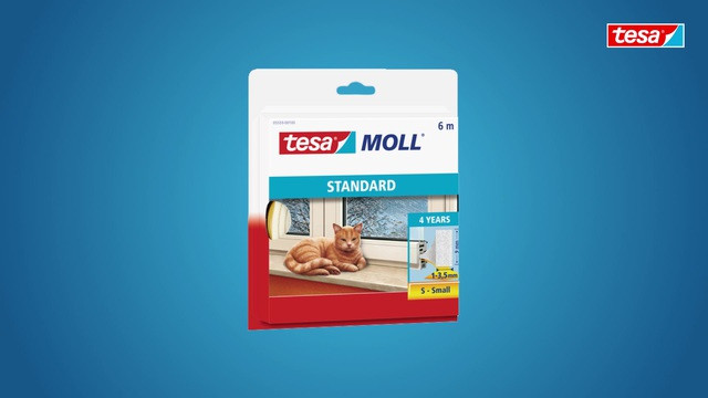 Уплотнительная лента tesa tesamoll® 05559-00100-00, (Д x Ш) 6 м x 9 мм, 6 м, 1 шт., фото 1