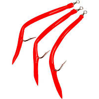 Морський монтаж Fladen Rubber Mac 3pcs size 14/0 Red |neper-17-8|