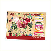 Крафтовый скетчбук Floral А4 для дизайнеров и хобби, 8T259K36E0