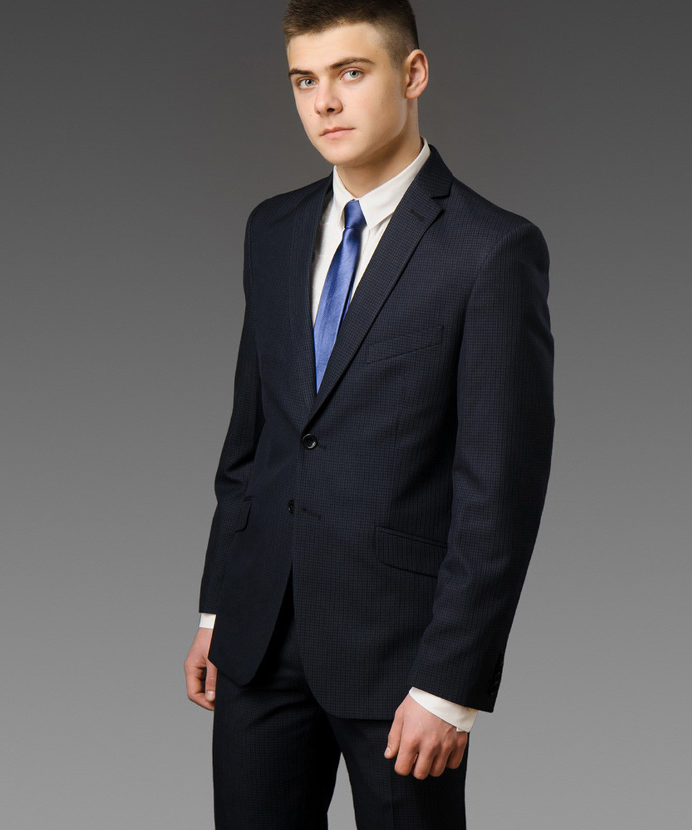Чоловічий класичний костюм West-Fashion модель А-80 клітинка - фото 1 - id-p52068404