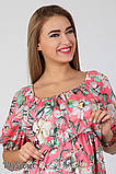 Плаття для вагітних та годування Roxolana DR-27.101, квіти на кораловому, розмір S, фото 3