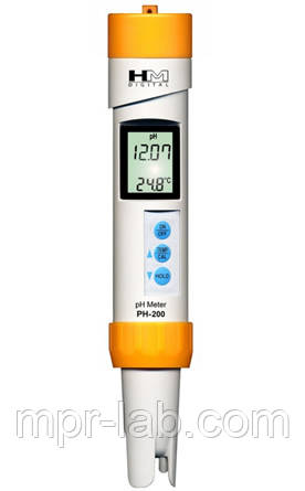 Професійний вологозахищений рН-метр PH-200 HM Digital, pH 0-14; ±0.02%. U. S. A.
