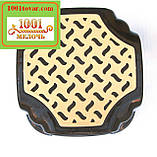 Стілець пластиковий "Популярний", коричневий з бежевим сидінням, фото 3