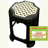 Стілець пластиковий "Популярний", червоний з білим сидінням, фото 5