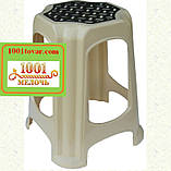 Стілець пластиковий "Популярний", коричневий з бежевим сидінням, фото 2