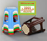 Стілець пластиковий "Популярний", коричневий з бежевим сидінням, фото 5