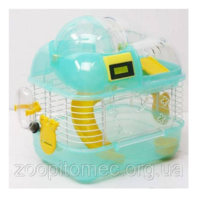 Клітка з лічильником для пробігу хом'ячків+ американська гірка.26-20-27 см, фото 1