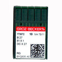 Голки для промислових оверлоків B27/81x1/DCx27/DCx1 75 RGB Groz-Beckert 