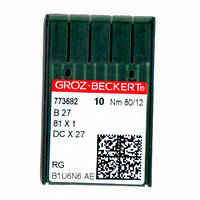 Голки для промислових оверлоків B27/81x1/DCx27/DCx1 80 RGB Groz-Beckert 