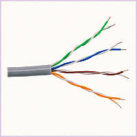 Провод для интернета 1 Гбит/с FTP Cat 6 бухта 305м серая, 870C1M422