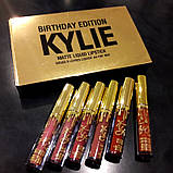 Набір рідких матових помад Kylie Birthday Edition, 6 кольорів, фото 6