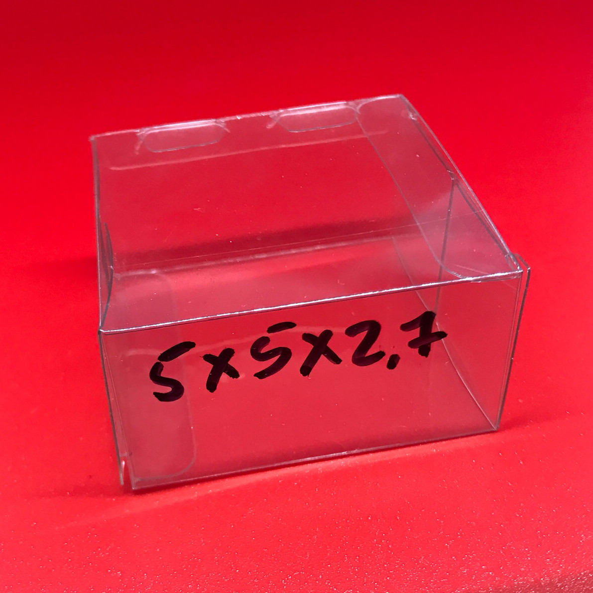 Сборные прозрачные коробки пластиковые 5 х 5 х 2.7 см 200 мкр 50 шт - фото 1 - id-p508098658