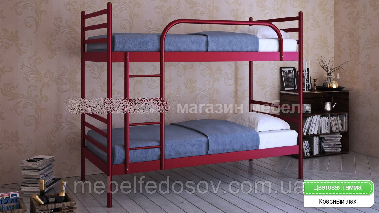 Кровать металлическая Флай Дуо / Fly Duo двуспальная 80 (Метакам) 860х2080х1730 мм - фото 3 - id-p93252873