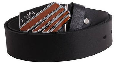 Мужской кожаный ремень Topgal 4 см черный