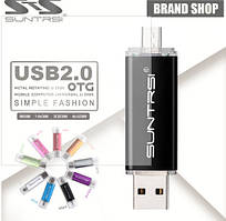 Флешка SUNTRSI, microUSB (OTG) -USB 2.0, 16Gb