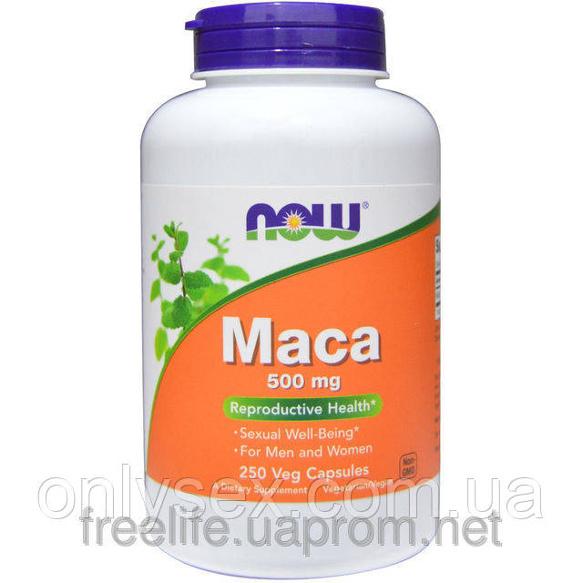 Мака Now Foods, Maca, 500 mg, 250 капсул