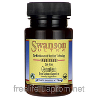 Генистеин без сои, Ginestein, Swanson, 125 мг, 60 капсул