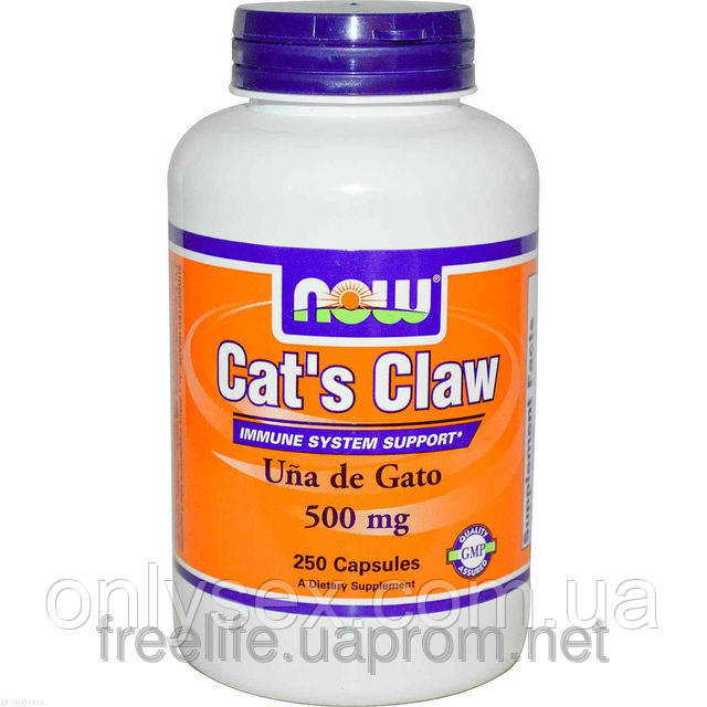 Котячий кіготь, вітаміни для репродуктивної системи, Now Foods, 500 мг, 250 капсул 
