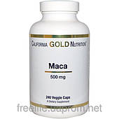 Мака, екстракт, California Gold Nutrition, 500 мг, 240 рослинних капсул 