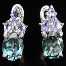 Топаз, сережки