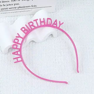 Обруч для волосся HAPPY BIRTHDAY розовий магія у нас